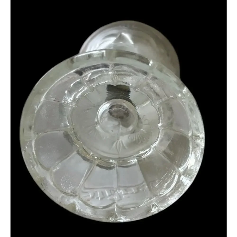 Three Faces Frosted Cheese Sugar Shaker, Clear Bottom No MMA Vintage